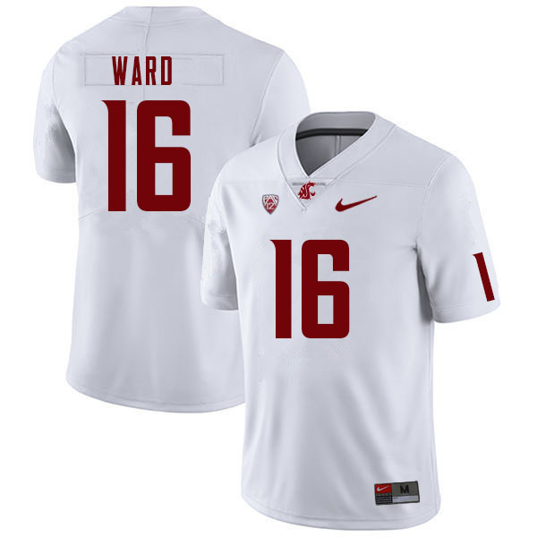 Washington State Cougars #16 Xavier Ward College Football Jerseys Sale-White